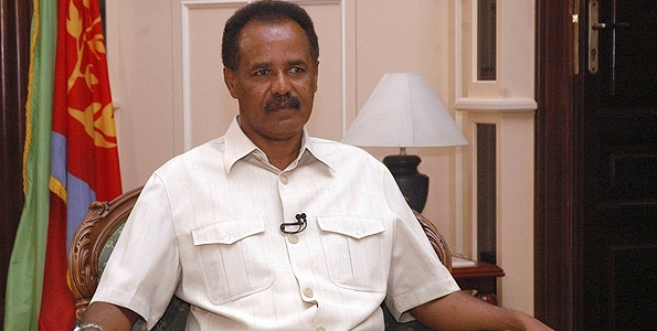 Eritrea's President Isaias Afwerki listens to a question during an interview with Reuters in the capital Asmara May 20, 2009. 
