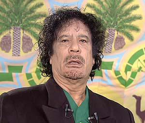 Libyan leader Muammar Gaddafi.